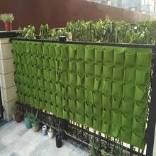 Pflanzenbeutel, vertikale Wandaufhängung, Balkonbegrünung, Blumenwachstum, Baumpflanzungsbeutel, quadratische Wand, Mehrfachöffnung, Filz, schöne Pflanzenbeutel