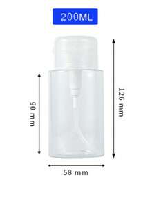 1 Plastic Pump Dispenser Empty Bottle, Liquid Press Pump Dispenser Empty Bottle For Nail Polish Remover, Makeup Remover, Pump Bottle Dispenser With Flip Cap, Travel Storage Bottle (120ml-200ml) Christmas Holiday Gift Back To School - Multicolor - View 7