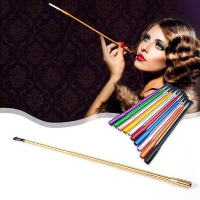 1 pezzo, NUOVO beccuccio lungo estendibile liberamente, bastoncino da fumo retrò, Pipa estendibile in grado di fumare sigarette finite con un diametro di 8 mm, disponibile in più colori a scelta