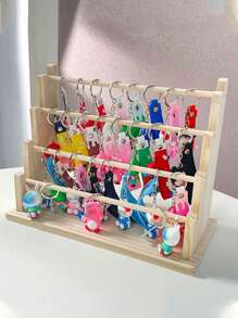 1 pièce Support de porte-clés en bois à plusieurs niveaux, présentoir de bijoux de bureau et organisateur. Organisateur de stockage d'été, cadeau de rentrée scolaire