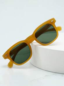 1 pezzo Occhiali da uomo con cornice circolare decorata con rivetti, di alta qualità, semplici e personalizzati, di moda (adatti per la guida, il casual, le vacanze, le feste, l'uso quotidiano) per l'estate, la spiaggia, le vacanze, all'aperto, i viaggi