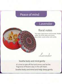 1 pièce Bougie d'aromathérapie - Orchidée bleue, Lavande, Jasmin, Boîte de conserve d'aromathérapie avec fleurs séchées créatives, idéale comme cadeau de main, convient pour une atmosphère élevée, bougie sans fumée. Adapté pour la relaxation, le yoga, les bains et les rassemblements - Cadeau de fête.