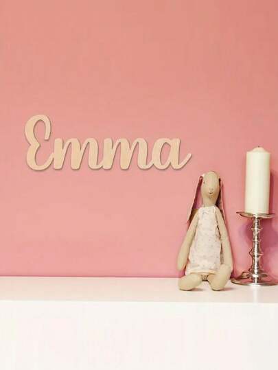 1pc Personalized Wooden Name Sign, Customized Baby Name Photo Props Decor, Multi-Functional Wall-Mounted Children's Room Decoration, Nursery Decor, Customized Name Sign, Customized Baby Shower Party Decoration, Perfect Gift For Boys, Girls, Infants Back To School,Multi-Functional,Ornamental,Letter,Stylish,Modern,Colorful,Cute,Adorable,Casual,Custom,Personalised,Unique,Customized,Ideal Gifts For Him,Ideal Gifts For Her,Customized Nursery Decor