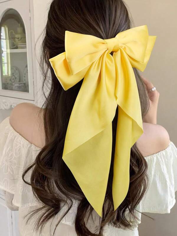 1 Pieza Diadema con lazo, Pinza de pelo grande con lazo para niñas, Accesorio de cola de caballo con pinza de pelo grande, Accesorios de pelo elegantes, Pinzas para el cabello, Pasadores de cabello