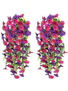 10/6/4/2/1 件人造吊花，丝绸混纺混色，适用于婚礼、家居、办公室、花园装饰，人造花配桉树叶，抗紫外线逼真吊挂植物，适用于秋季装饰、感恩节装饰、婚礼拱门、墙壁、花园、卧室、户外、办公室、派对装饰