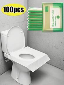 100pcs Toilet Seat Cover Disposable Flushable Paper Travel Toilet Seat Cover Portable For Adult And Kids' Potty Training Travel Essential Accessories For Airplane Road Trips Camping Hotel Back To School Travel Essentials Travel Accessories Travel Must Haves Beach Vacation Summer Holiday School Accessories Supplies Stuff Back To School Supplies