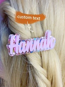 One Customized Acrylic Duckbill Clip, A Personalized Name Hair Accessory, A DIY Letter Gift Hair Clip, And A DIY Name Hair Clip. This Is An Excellent Gift That Is Highly Suitable For Giving To Good Friends At The Start Of The School Term. It's A Children's Hair Clip, A Customized Name Hair Clip, And A Customized Children's Hair Clip. It Is The Best Gift To Give To Friends On Mother's Day And Children's Day.
