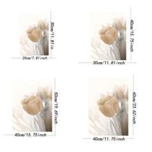 1/3Pcs Botanical Wall Arts, Beige Abstract Flower Canvas Posters Mural Decoration Beige Abstract Art Neutral Plant Printing,Optional Frame,Suitable For Living Room, Bedroom, Kitchen, Dining Room, Bathroom, Office Decoration ,Wall Art With Frame