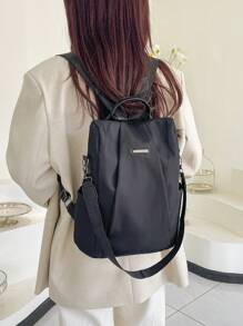 Mochila de viagem elegante, mochila versátil para estudantes universitários, mochila casual de nylon para mulheres