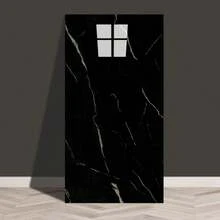 NetHong 10 Packs Self-Adhesive Grey Marble PVC Cladding Wall Panels For Kitchen Bathroom - Black - View 1