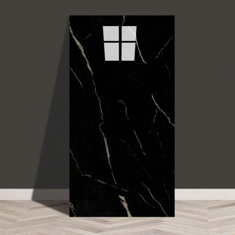 NetHong 10 Packs Self-Adhesive Grey Marble PVC Cladding Wall Panels For Kitchen Bathroom - Black - View 1