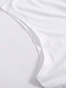 Men's Women's Basic Tank Tops Letter Design UNISEX Sleeveless 100% Premium Cotton - White - View 4