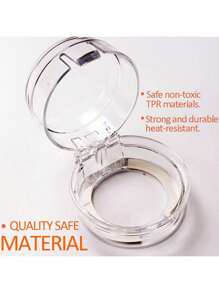 2 peças/4 peças 6cm(2,36pol)*4,4cm(1,73pol) Tampas de Botão de Fogão para Design de Chave Dupla e Tamanho Universal Aprimorado, Tampas de Botão de Forno de Visualização Transparente para Crianças e Animais de Estimação, Tampas de Botão de Fogão a Gás com Fita Adesiva Dupla Face Resistente, Tampa de Botão de Forno, Tampa de Botão de Fogão Aprimorada com Design de Fivela de Tamanho Universal, Tampa Antiestove