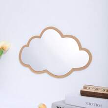 1 Piece Whimsical Cloud-Shaped Acrylic Mirror-Cartoon Style Decorative Wall Hanging, Kindergarten And Nursery-Dense Plate Frame, Easy To Install And Fun In Design