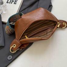 Small Bags For Women 2025 Autumn Winter New Textured Chest Bag Wide Shoulder Strap Retro Versatile Crossbody Bag