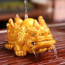 1PC mascota deé de resina china descolorida, adornos de sapo dorado afortunado y lindo, manualidades hechas a mano, decoración de juego deé para el hogar, regalos ﻿ - 1 pieza - Ver 5