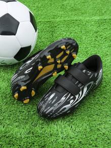 1 par de zapatos de fútbol blandos con suela antideslizante y , para niños pequeños, especializados para entrenamiento y partidos en la escuela, apropiados para todas las estaciones