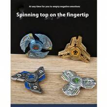 3-Blatt Fingerspitzenspinner Spielzeug - Kreisförmiges Exoskelett drehendes Stresslinderungsspinner, aus Plastik gefertigt, geeignet für Spinner Enthusiasten/Geburtstagsgeschenke