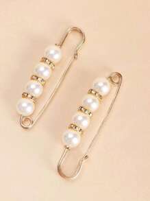 2 Pezzi Cintura di Vita Elegante da Donna con Fibbia Decorata da Finti Perle, Adatta per Uso Quotidiano