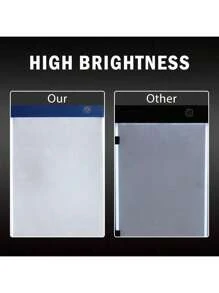 1 pièce Planche lumineuse LED A2/A3/A4/A5 convenant pour des kits de peinture de diamant, planche lumineuse pour peinture de diamant, planche lumineuse alimentée par USB pour la peinture, le croquis, l'animation, avec 4 pinces de fixation (couleurs noir, rouge, bleu, jaune disponibles)