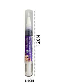 One 5ML Pet Dental Cleaning Pen Pet Toothbrush Pen, Easy To Operate, Can Effectively Clean And Whiten Pet Teeth, Suitable For Cats, Dogs And Other Pets, Natural And Harmless, Pet Teeth Cleaning.Pet Teeth Whitening Pen .Teeth Care,Gel For Pet Teeth Repair