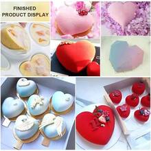 3D Silicone Molds For Chocolate, 8 Cavities Mousse Cake Mold 3D Heart Shape Silicone Dessert Bakeware Moulds For Chocolate, Mini Cake, Dessert, Pastry, Brownie Jelly Fondant, Valentine's Day Party, Home Decor, Home Gifts - White - View 2