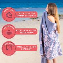Cute Beach Towel Quick Dry For Travel Pool Swimming, 31''x71'' Oversized Towel Big Beach Towel, Lightweight Sand Proof - Sự bùng nổ của hoa - Xem 3
