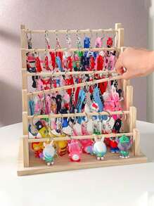 1 pièce Support de porte-clés en bois à plusieurs niveaux, présentoir de bijoux de bureau et organisateur. Organisateur de stockage d'été, cadeau de rentrée scolaire