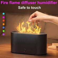 6 Colors Simulated Flame Humidifier - Single Room Humidifiers With Realistic Smoke Design, Aromatherapy Diffuser, Night Light, And Essential Oil Capability For Home, Office, And Gift Ideas