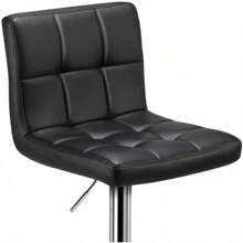 2pcs Adjustable Modern Bar Stools Swivel PU Leather Stool Chair Back Kitchen Island Counter Height Swivel Bar Stool