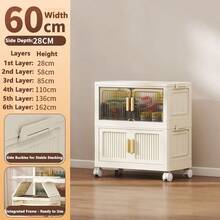 5/4/3/2/1 Layer Kids Wardrobe Storage Cabinet, Foldable Living Room Bedroom Closet, Large Capacity Multifunctional Baby Clothes Rack