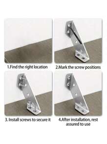 20pcs Heavy-Duty Stainless Steel Corner Brackets With Screws - 90° Angle Support, Scratch-Resistant, Easy Installation For Furniture & Wood Frames ﻿