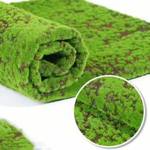 1 pieza Hoja de musgo verde realista DIY, estera de pasto con musgo falso de alta gama para paisaje en miniatura, terrario, fondo, decoración de boda, escena de cumpleaños, bonsái, patio, acuario, musgo artificial extremadamente realista
