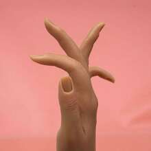 Nail Practice Hand For Acrylic Nails Silicone Hands Training Fake Nail Hand Model,Nail Art Beginner Kit Training Tools, Upgrade DIY Nails Display Manicure Supply