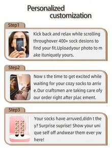 1 Pair Of New Father-Daughter Or Mother-Son Family Custom Socks, Couple Custom Socks, Graduation Gift, Fun Turtlenecks Custom Socks As Men's Gifts, Sports Socks, Custom Sports Socks, Birthday Custom Gifts, As Valentine's Day Gifts, Men's Novelty Socks, Women's Novelty Socks, Family Custom Socks, New Year Custom Socks, - Brown - View 6