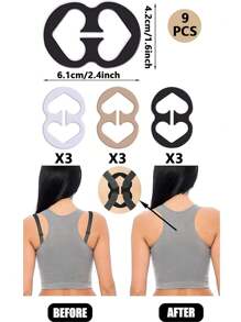 Bra Strap Clips, Bra Clips To Make Racerback, Bra Strap Holders For Slip, Invisible Non-Slip Adjustable Bra Strap Holder For Full Cup Size - Conceal Hide Straps - Cleavage Control Summer Cooling,Beach,Travel