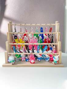 1 pièce Support de porte-clés en bois à plusieurs niveaux, présentoir de bijoux de bureau et organisateur. Organisateur de stockage d'été, cadeau de rentrée scolaire