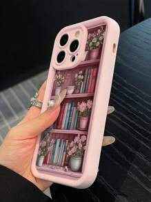 Book Painted Slot Fashion Soft Shockproof Phone Case Suitable For IPhone 16/ 15/XR/7P8P/P12 Pro Max/P13 Pro Max/P14 PROMAX/P13/P14/P11/P12/P14, XS/S/XS Max/7 8GES2, Cute And Fashionable Thick Protective Case