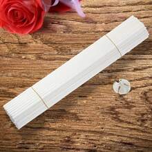 100 Balloon Stick Holders, White Plastic Balloon Sticks - Perfect For DIY Party Decoration, Birthday Parties, Weddings, Anniversary Decorations (11.81 Inch White)