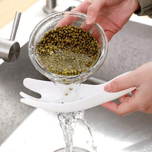 1 peça de ferramenta mágica para lavar arroz, colher de arroz de cozinha, peneira, bastão antiderrapante para lavar arroz, liquidificador multifuncional para uso doméstico