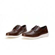 1 pereche de pantofi formali pentru bărbați, ocazional, cu șireturi, de culoare uni, pentru petreceri și nuntă, pantofi de afaceri, confortabili, simpli și versatili, pentru toate anotimpurile