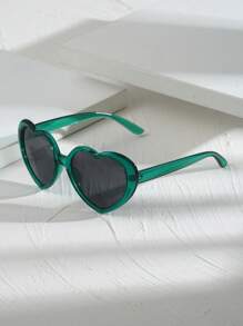 1 pièce Lunettes de mode vintage en forme de cœur Y2K, pour les vacances, les fêtes et les rassemblements, pour les vacances d'été à la plage, l'extérieur et les voyages