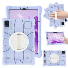 Custodia protettiva universale per tablet da 9,7" a 11,5" con supporto e cinturino da 360°, antiurto, include una penna stilo, guscio protettivo in silicone morbido e personalizzabile, compatibile con iPad, Teclast e altri marchi, dimensioni: 17,5x25,6 cm (9,7", 9,8", 10,1", 10,3", 10,4", 10,6", 11", 11,5" ecc. escluso il tablet)