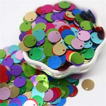 400pcs 20g 10mm Round Loose Sequins Plastic Round Paillette With 1mm Hole Colorful Sequins For Jewelry Making DIY Scrapbooking Sewing Crafts - Multicolor - View 24