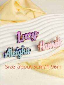 One Customized Acrylic Duckbill Clip, A Personalized Name Hair Accessory, A DIY Letter Gift Hair Clip, And A DIY Name Hair Clip. This Is An Excellent Gift That Is Highly Suitable For Giving To Good Friends At The Start Of The School Term. It's A Children's Hair Clip, A Customized Name Hair Clip, And A Customized Children's Hair Clip. It Is The Best Gift To Give To Friends On Mother's Day And Children's Day.