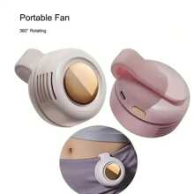 Must - Have For Outdoor Enthusiasts! Portable Mini Bladeless Electric Fan, Adjustable 3 - Speed Suspended Waist Fan With Rotating Body, Ultra - Silent And Perfect For Any Outdoor Activity