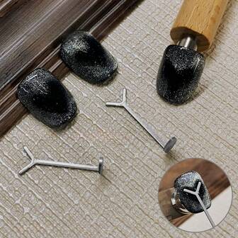 心形猫眼磁铁棒精密磁性猫眼指甲棒用于 UV 凝胶抛光专业美甲工具和配件用于 DIY 磁性抛光效果可重复使用，无味磁铁棒用于猫眼抛光效果，美甲用品，美甲工具，美甲工具，返校，指甲，按压指甲的美甲工具