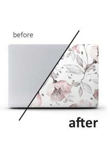 1PC Fresh And Simple Flowers Laptop Skin, Made Of High Quality Waterproof And Anti-Scratch Pvc Material, Suitable For Office Desk Tops, Student Desks And Travel Use, Adds Personalized Decor And Protects The Surface Of Your Laptop, Peel And Stick;Can Be Used For  Case