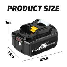 IKUNQUAN 2/4 Pcs 18V 8.0Ah Battery For Makita BL1850 BL1840 BL1830 BL1815, 8000mAh Replacement Batteries Compatible With Makita BL1860 With LED Indicator