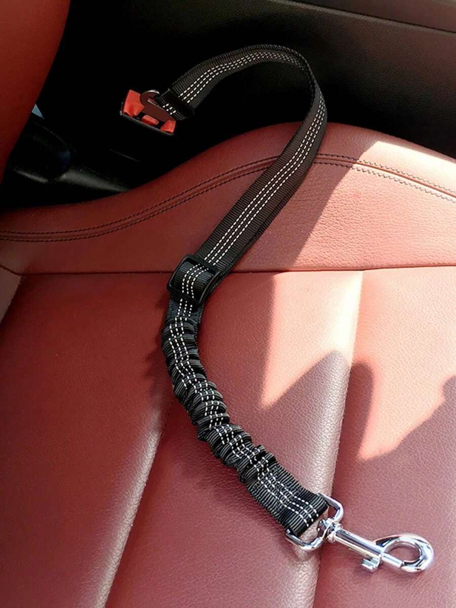 Dog Car Seat Belt Retractable Traction Lanyard, Pet Cat Car Travel Harness Traction Lanyard, Pet Car Seat Seat Belt, Retractable Belt For Dogs, Pet Leash, Cute Floral Pet Car Seat Belt - Multicolor - View 1